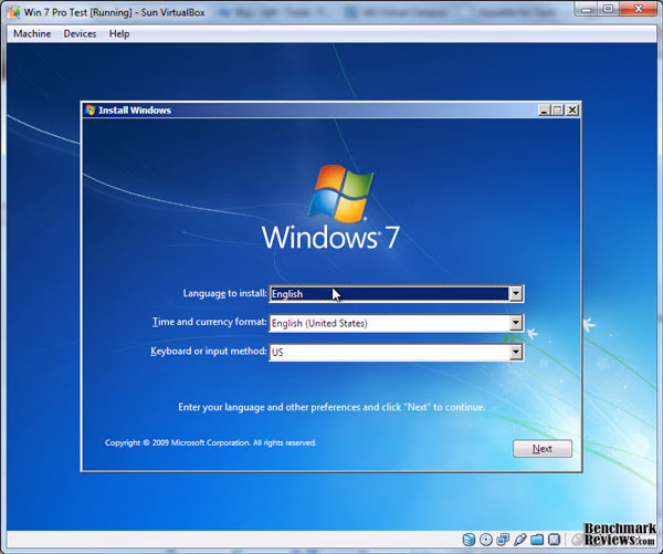 Microsoft Windows 7 Install