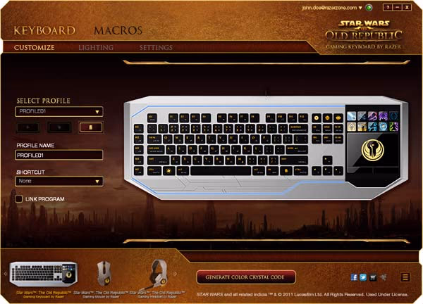 Razer SWTOR Keyboard