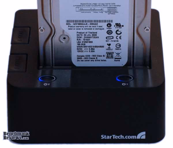 SATADOCK22UE Top Front LED POWER LIT