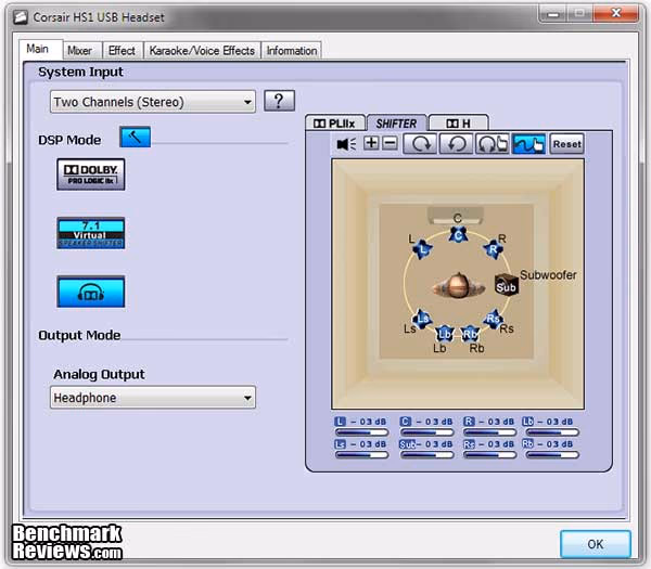 Corsair HS1 Software Audio Channels