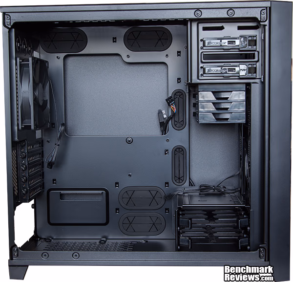 Corsair 350D Open, front view