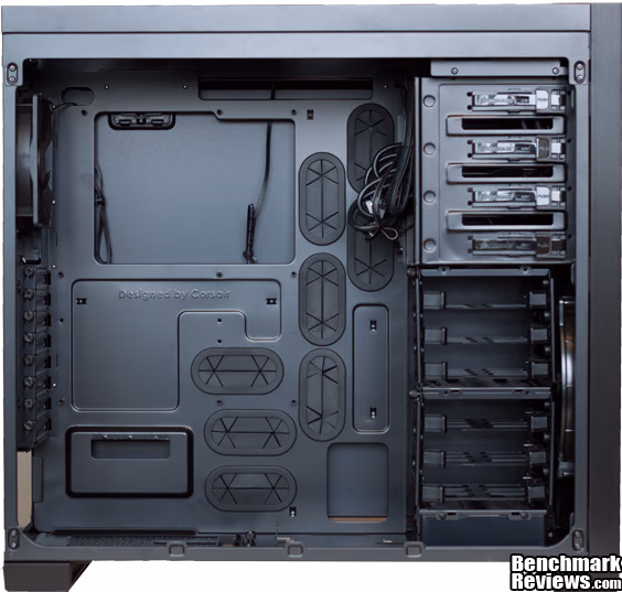 Corsair Obsidian 650D Inside, front view
