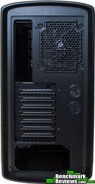 Corsair Graphite 600T, rear view