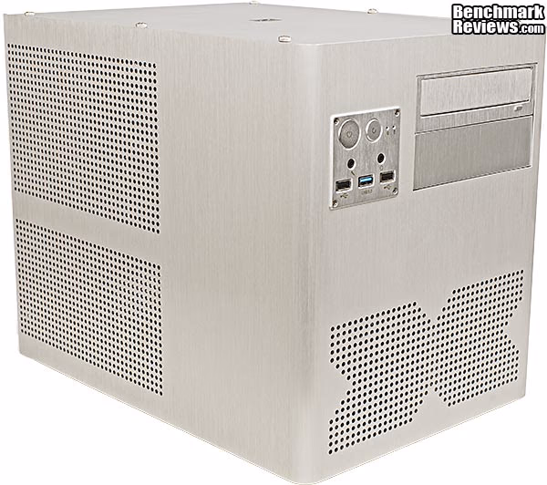 XIGMATEK Gigas MicroATX PC Case Left Front, top view