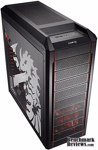 Lian Li Armorsuit PC P50R Gaming Case Top, front view