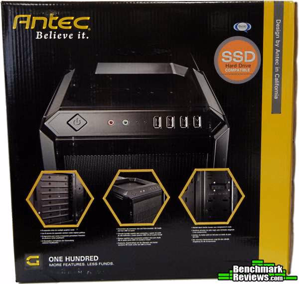 Antec One Hundred Computer Case Box Front 004