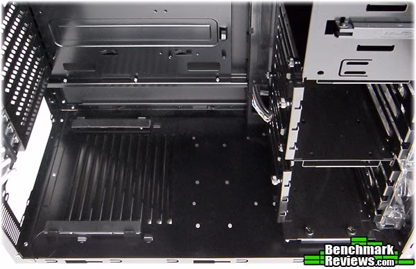 Lancool PC K63 Computer Case Inside, bottom view