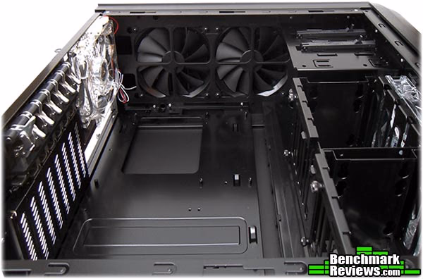 Lancool PC K63 Computer Case Inside, top view