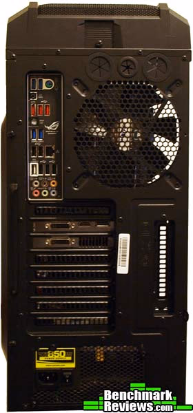 Cooler Master HAF XM, rear view