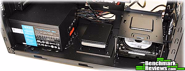 Cooler Master Storm Enforcer Installed, bottom view