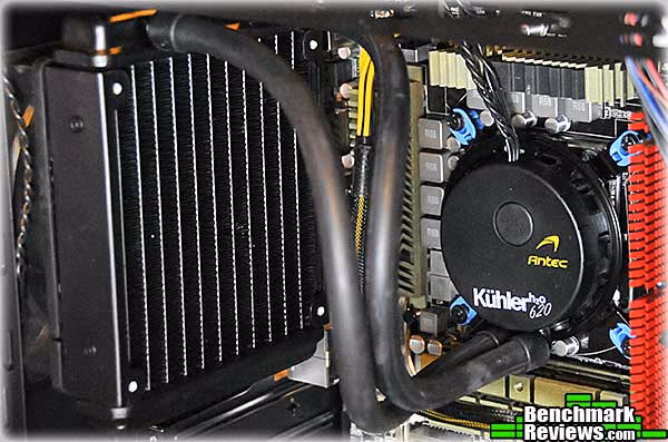 Antec Kuhler h2o 620 Mounted