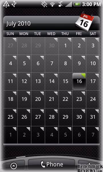 HTC EVO 4G OS Calander