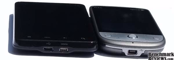 HTC EVO 4G VS HTC HERO, front view