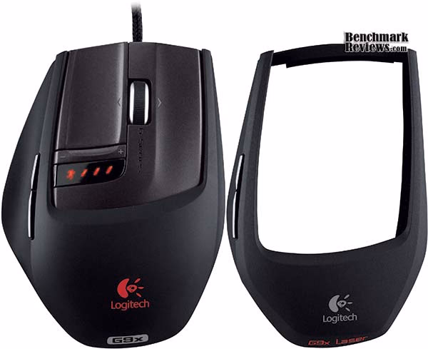 Logitech G9x Gaming Mouse, top view