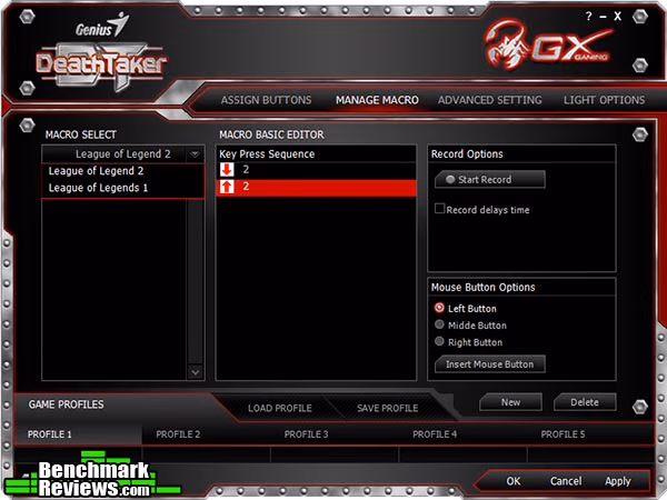 Genius DeathTaker Drivers Manage Macro