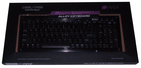 Hiper HCK-1K18A-US Black Alloy USB Keyboard