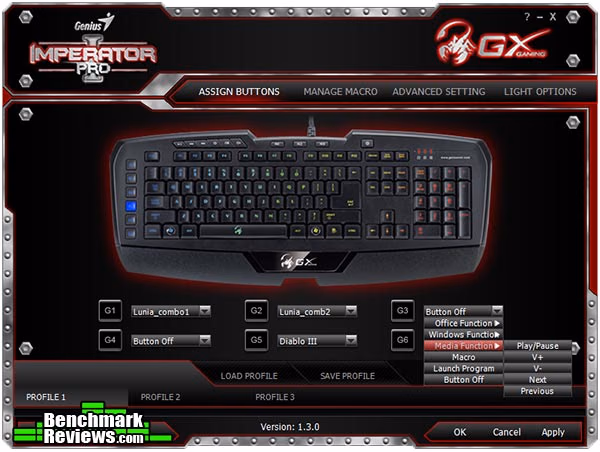 Genius Imperator Pro Software Assign Button
