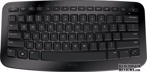 Microsoft Arc Wireless Keyboard, top view