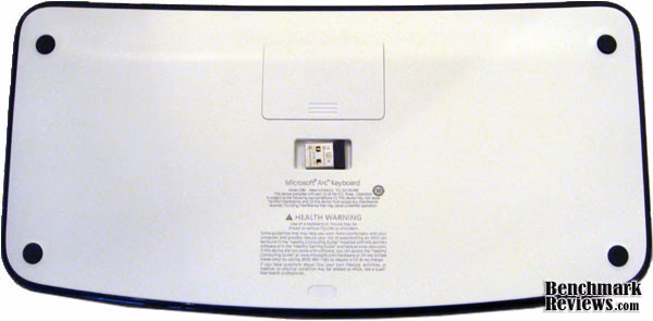 Microsoft Arc Wireless Keyboard, bottom view