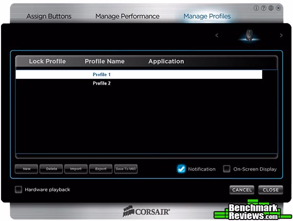 Corsair M60 Software Profiles
