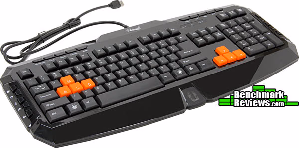 Rosewill Gaming Keyboard RK 8100, angle view