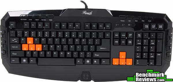 Rosewill Gaming Keyboard RK 8100, top view