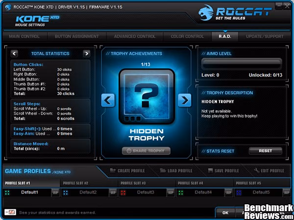 ROCCAT Kone XTD User Interface