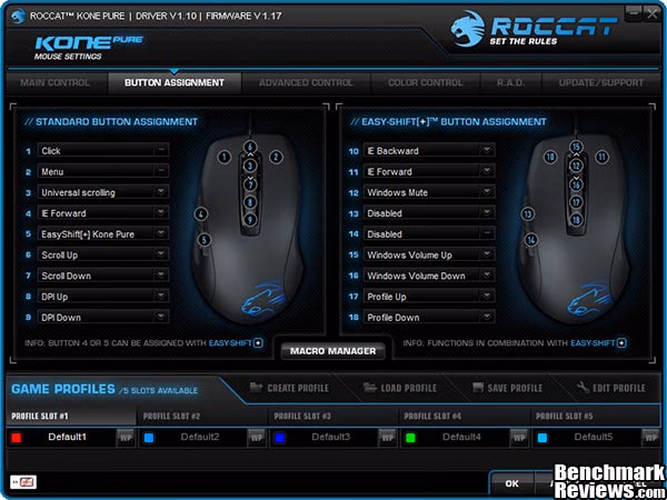 ROCCAT Kone Pure User Interface
