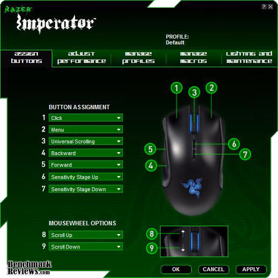 Razer Imperator Settings
