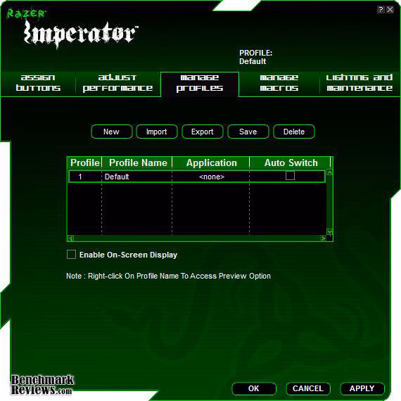 Razer Imperator Settings