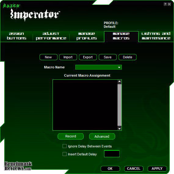 Razer Imperator Settings