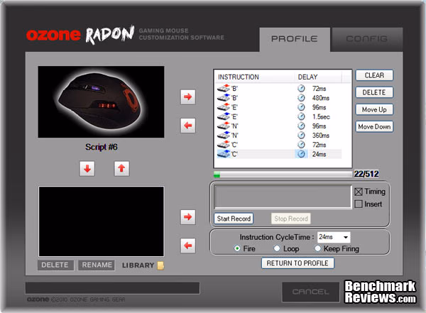 Ozone Gaming Radon 5K Gaming Software Page