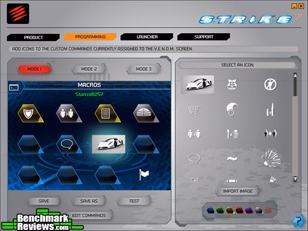 Mad Catz Strike 7 Software Icon Editor