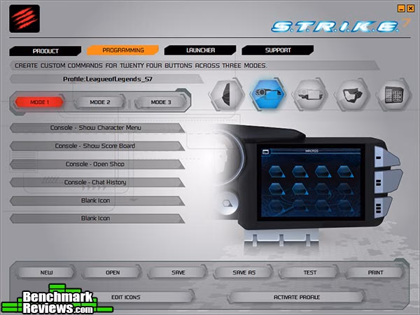 Mad Catz Strike 7 Software Programming, main