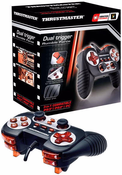 Thrustmaster Dual Trigger 3-in-1 Rumble Force Gamepad for PC / PS2 / PS3