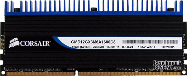 Corsair Dominator CMD12GX3M6A1600C8 Memory Module, front view