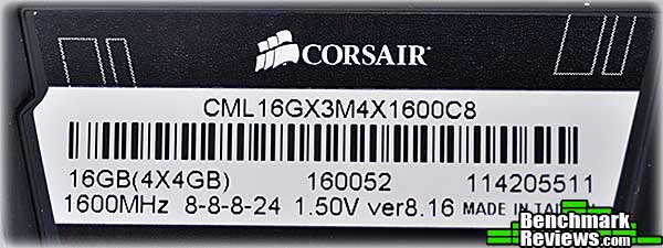 Corsair Vengeance Lp, label