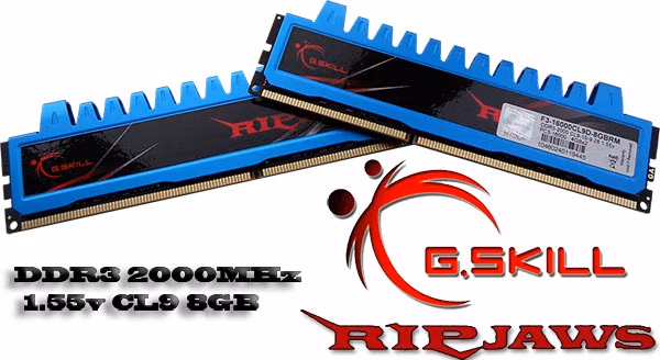 GSkill RipJaws 2000MHz CL9 8GB Intro 600