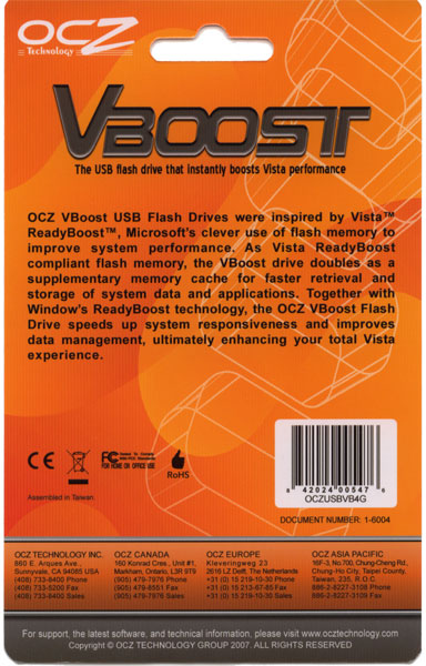 OCZ VBoost USB Flash Drive for Windows Vista