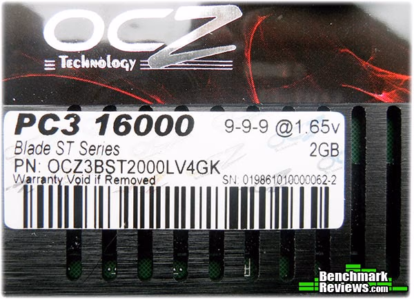 OCZ Blade ST Low Voltage 2000MHz 4GB Sticker