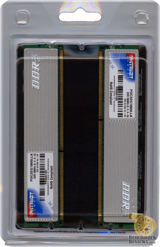 Patriot PC3-15000 High-Speed DDR3 1866MHz 2GB RAM Kit PDC32G1866LLK 