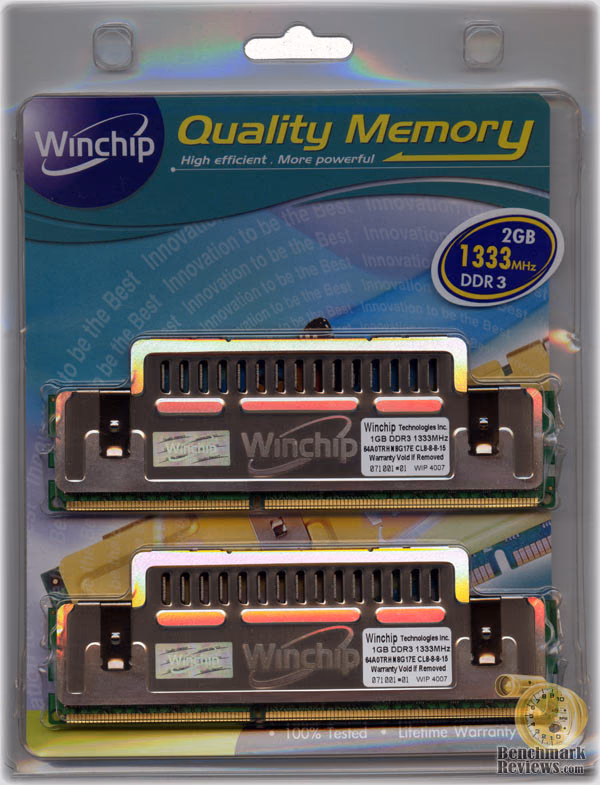 Winchip PC3-10666 CL8-8-8-15 64A0TRHN8G17E DDR3 1333MHz 2x1GB 1.65V RAM Kit