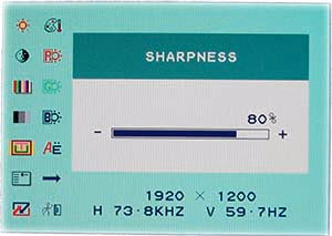 DYLM26E6 OSD Sharpness Controls