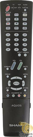 Sharp AQUOS LC-52D62U Remote Control
