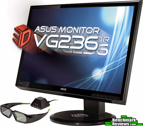 ASUS VG236H 120Hz LCD Monitor, splash