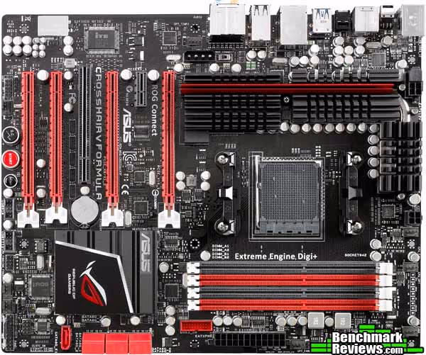 ASUS Crosshair 990FX, top view