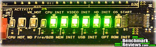 Intel dz77GA 70K Post Leds Lit