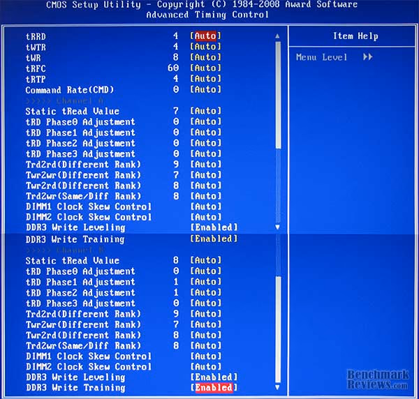 GA EP45T EXTREME BIOS Advanced Timing