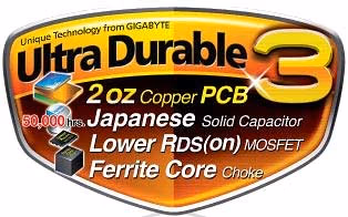 Gigabyte Ultra Durable 3 Badge