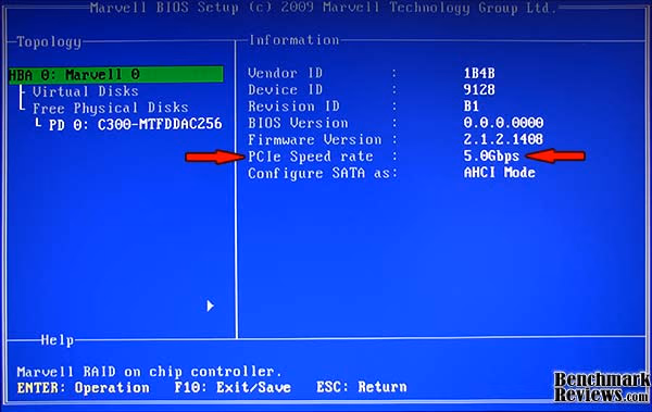 Marvell SE9128 BIOS Setup